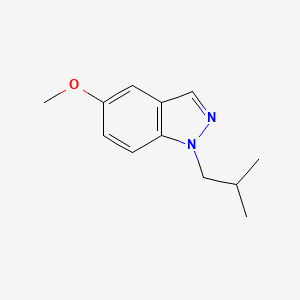 Chemical structure of 2-isobutyl-5-methoxy-2H-indazole