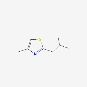Chemical structure of 2-Isobutyl-4-Methylthiazole