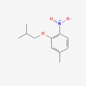 Chemical structure of 2-isobutoxy-4-methyl-1-nitrobenzene