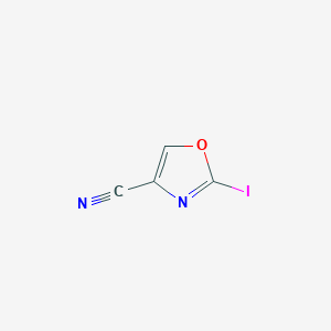 Chemical structure of 2-Iodooxazole-4-carbonitrile