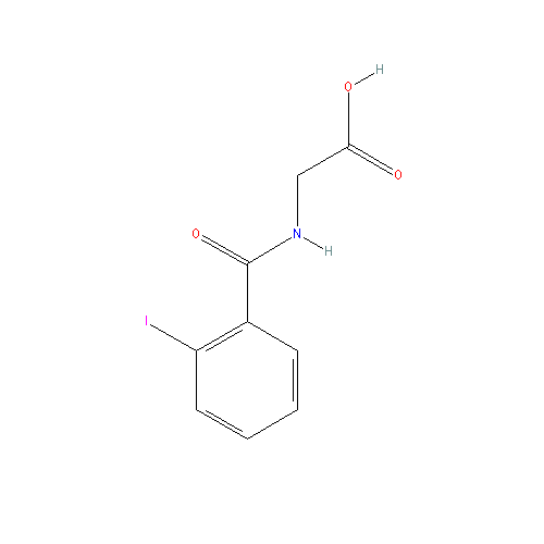 Chemical structure of 2-Iodohippuric Acid