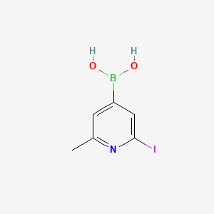 Chemical structure of 2-Iodo-6-methylpyridine-4-boronic acid