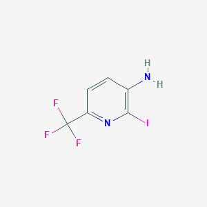 Chemical structure of 2-Iodo-6-(trifluoromethyl)pyridin-3-amine
