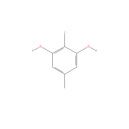 Chemical structure of 2-iodo-5-methylbenzene-1,3-diol