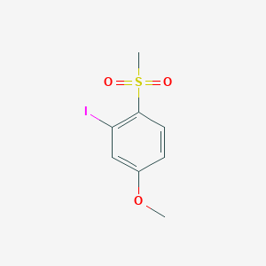Chemical structure of 2-Iodo-4-methoxy-1-(methylsulfonyl)benzene