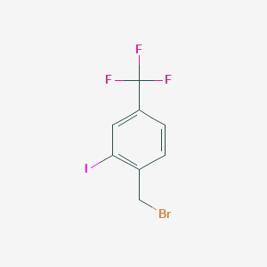 Chemical structure of 2-Iodo-4-(trifluoromethyl)benzyl bromide