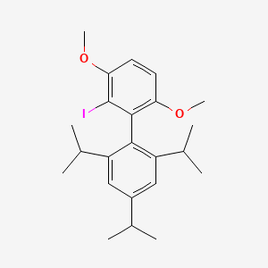 Chemical structure of 2-Iodo-2',4',6'-triisopropyl-3,6-dimethoxybiphenyl