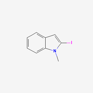 Chemical structure of 2-Iodo-1-methyl-1H-indole