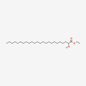 Chemical structure of 2-Hydroxytetracosanoic acid ethyl ester