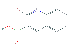 Chemical structure of 2-hydroxyquinolin-3-ylboronicacid