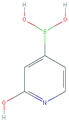 Chemical structure of 2-Hydroxypyridine-4-boronic acid