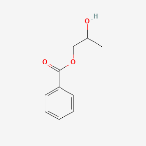 Chemical structure of 2-hydroxypropyl benzoate
