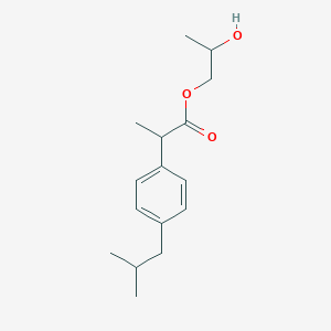 Chemical structure of 2-Hydroxypropyl 2-(4-isobutylphenyl)propanoate