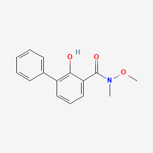 Chemical structure of 2-Hydroxy-N-Methoxy-N-Methyl-[1,1-Biphenyl]-3-Carboxamide