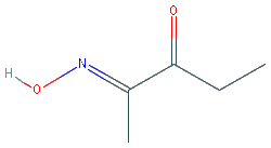 Chemical structure of 2,3-Pentanedione, 2-oxime