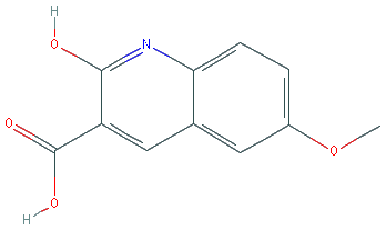 Chemical structure of 2-Hydroxy-6-methoxyquinoline-3-carboxylic acid