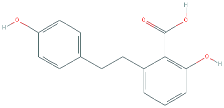 Chemical structure of Lunularic acid