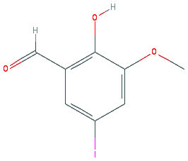 Chemical structure of 2-Hydroxy-5-iodo-3-methoxybenzaldehyde