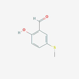Chemical structure of 2-Hydroxy-5-(methylthio)benzaldehyde