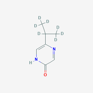 Chemical structure of 2-Hydroxy-5-(iso-propyl-d7)-pyrazine
