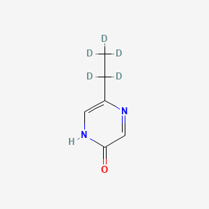 Chemical structure of 2-Hydroxy-5-(ethyl-d5)-pyrazine