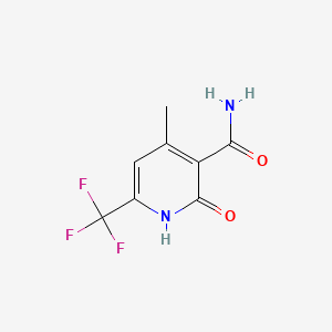 Chemical structure of 2-Hydroxy-4-methyl-6-(trifluoromethyl)nicotinamide