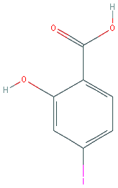 Chemical structure of 2-Hydroxy-4-iodobenzoic acid