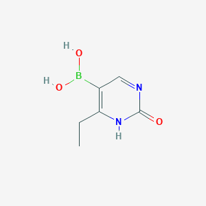 Chemical structure of 2-Hydroxy-4-ethylpyrimidine-5-boronic acid