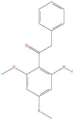 Chemical structure of 2'-Hydroxy-4',6'-dimethoxy-2-phenylacetophenone