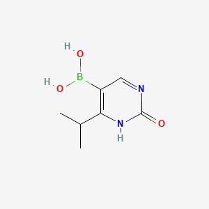 Chemical structure of 2-Hydroxy-4-(iso-propyl)pyrimidine-5-boronic acid
