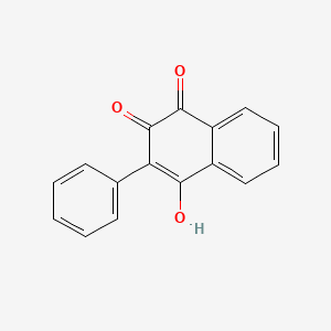 Chemical structure of 2-Hydroxy-3-phenyl-1,4-naphthoquinone