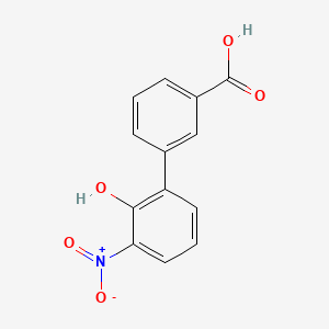 Chemical structure of 2-Hydroxy-3''-Nitro-Biphenyl-3-Carboxylic Acid