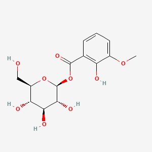 Chemical structure of 2-Hydroxy-3-methoxybenzoic acid glucose ester