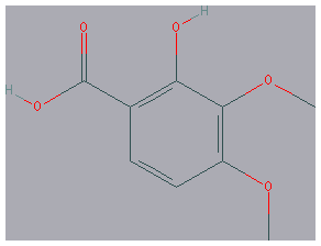 Chemical structure of 2-Hydroxy-3,4-dimethoxybenzoic acid