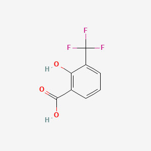 Chemical structure of 2-Hydroxy-3-(trifluoromethyl)benzoic acid