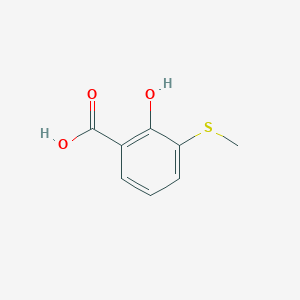 Chemical structure of 2-Hydroxy-3-(methylthio)benzoic acid