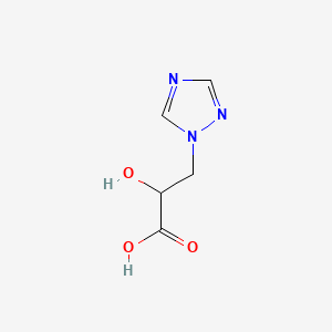 Chemical structure of 2-Hydroxy-3-(1,2,4-triazol-1-yl)propanoic acid