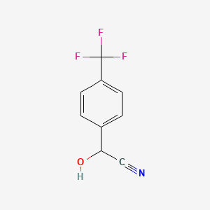 Chemical structure of 2-Hydroxy-2-[4-(trifluoromethyl)phenyl]acetonitrile