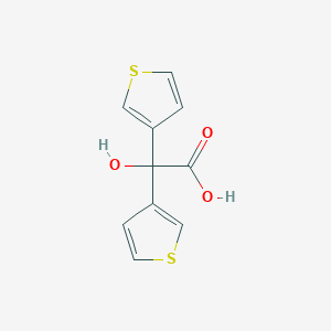 Chemical structure of 2-Hydroxy-2,2-di(thiophen-3-yl)acetic acid