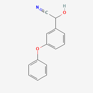 Chemical structure of 2-Hydroxy-2-(3-phenoxyphenyl)acetonitrile