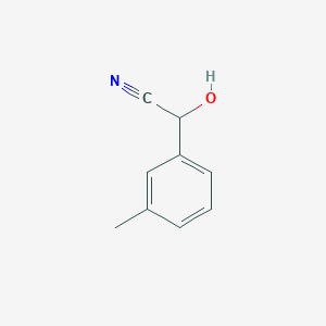 Chemical structure of 2-Hydroxy-2-(m-tolyl)acetonitrile