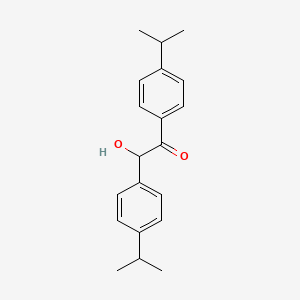 Chemical structure of 2-hydroxy-1,2-bis[4-(propan-2-yl)phenyl]ethanone