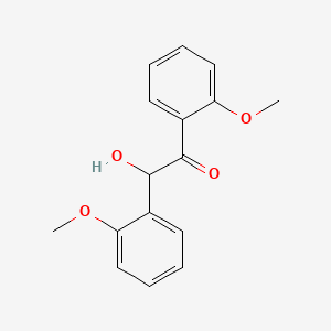 Chemical structure of 2-Hydroxy-1,2-bis(methoxyphenyl)ethanone