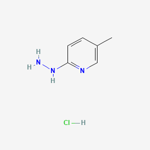 Chemical structure of 2-Hydrazinyl-5-methylpyridine hydrochloride