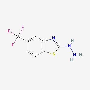 Chemical structure of 2-Hydrazinyl-5-(trifluoromethyl)benzo[d]thiazole
