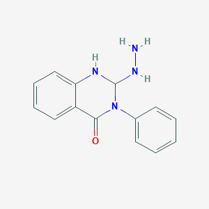 Chemical structure of 2-Hydrazino-3-phenyl-2,3-dihydro-1H-quinazolin-4-one