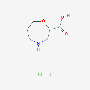 Chemical structure of 2-Homomorpholinecarboxylic Acid Hydrochloride