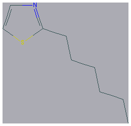 Chemical structure of 2-Hexylthiazole