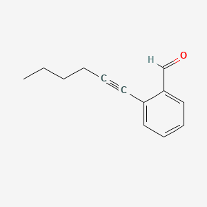 Chemical structure of 2-HEX-1-YNYL-BENZALDEHYDE