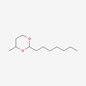Chemical structure of 2-heptyl-4-methyl-1,3-dioxane